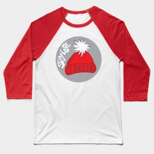 Whimsical cartoon toque with Stay Cool illustrated text Baseball T-Shirt